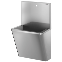 Lave-mains collectif | Lave mains Chirurgicale Inox 304 poli satiné avec 1 trou de robinetterie DELABIE | DEL-185100_1