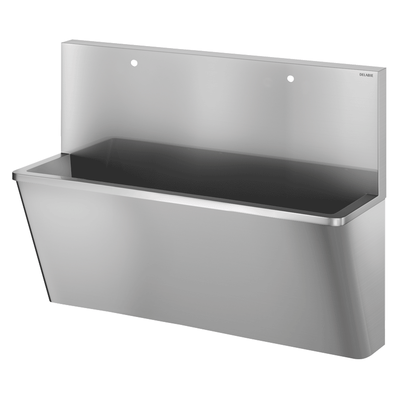 Lave-mains collectif | Lave mains Chirurgicale Inox 304 poli satiné avec 1 trou de robinetterie DELABIE | DEL-185100_1