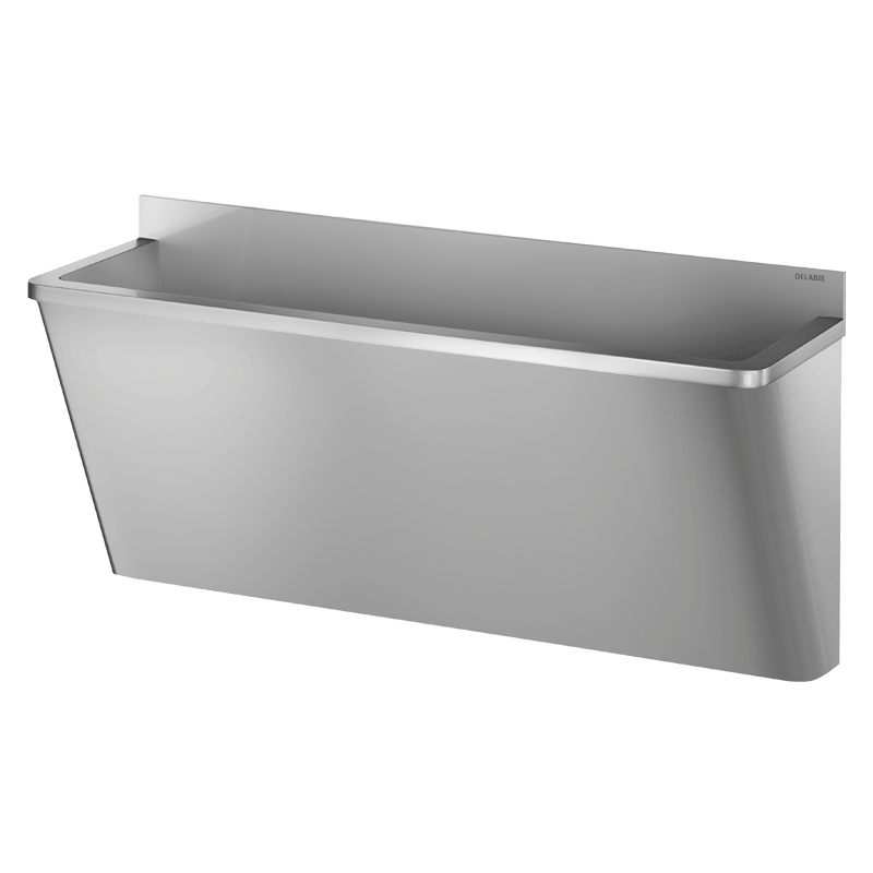 Lave-mains collectif | Lave mains Chirurgicale Inox 304 poli satiné dosseret court DELABIE | DEL-185020_1
