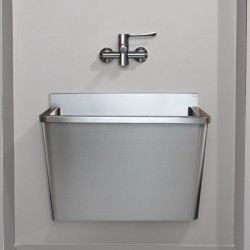 Lave-mains collectif | Lave mains Chirurgicale Inox 304 poli satiné dosseret court DELABIE | DEL-185020_1