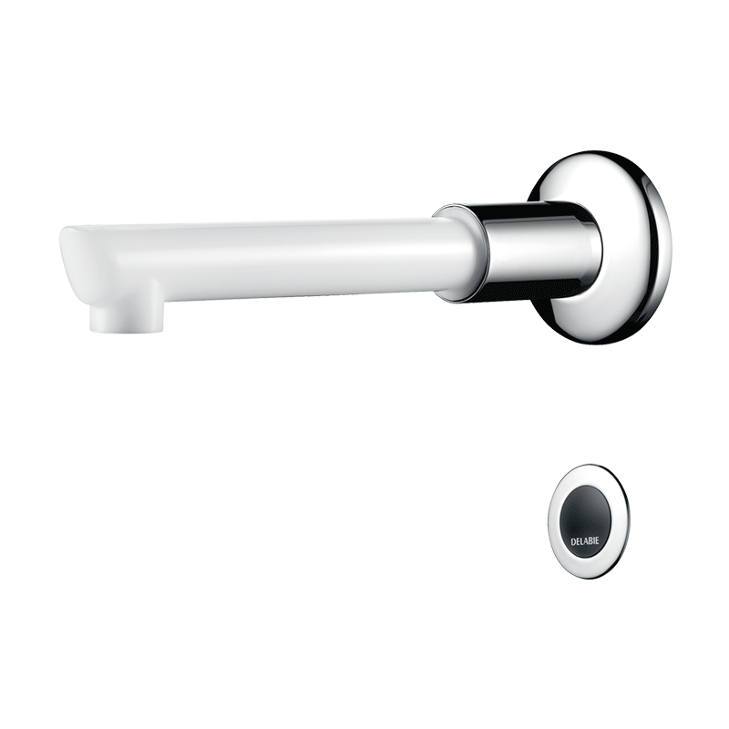 Robinet mitigeur DELABIE | Robinet de lavabo mural automatique - TEMPOMATIC - DELABIE - 20801T2