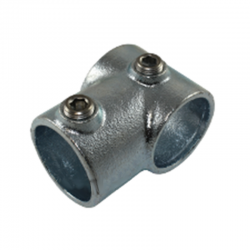 Support de laboratoire | Connecteur en T de laboratoire en fonte malléable pour tube inox ø 26.9 mm | FIT-A101