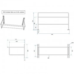 Support en inox pour bidon de détergent de 25L