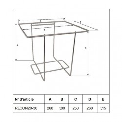 Support en inox pour bidon de détergent de 20 ou 25L