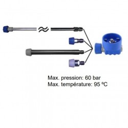 Pistolet de lavage divers | Vanne inox à boisseau sphérique avec protection Nylon 60 bar 95°C | BALRCP1-NB