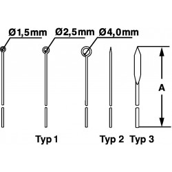 Aiguilles de dissection | Aiguille d’inoculation en inox pour porte aiguille KOLLE Bochem™ | BOC-12001_1