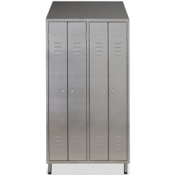 Vestiaire inox 2 portes par place séparation propre sale