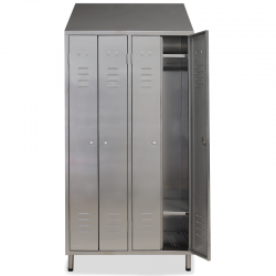 Vestiaire inox 2 portes par place séparation propre sale