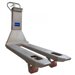 Transpalette Inox | Transpalette peseur en inox 304 double galet | TMB20/T304