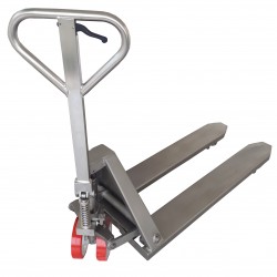 Transpalette Inox | Transpalette en inox 316 manuel - double galets - fourches fermées | TM20/T316FF
