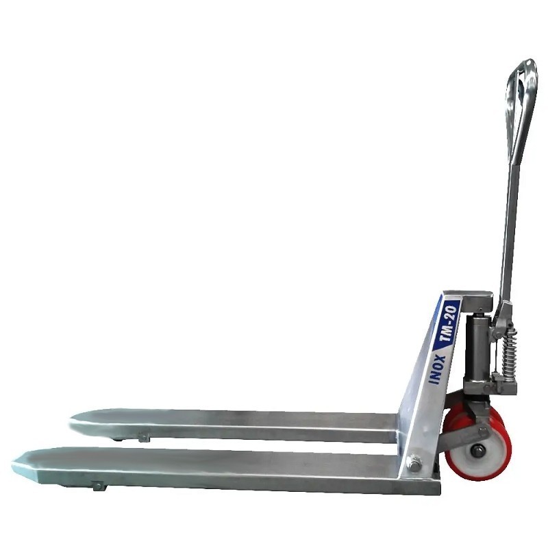 Transpalette Inox | Transpalette en inox 316 manuel - double galets - fourches fermées | TM20/T316FF