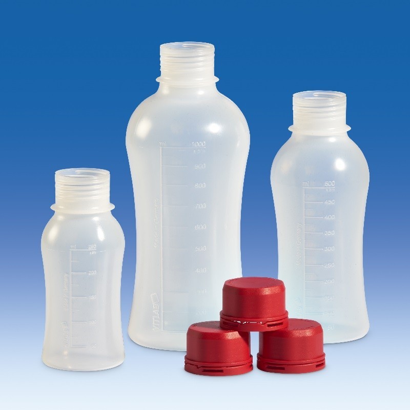 Flacon de laboratoire | Flacon PP Set 250, 500 et 1000 ml VITLAB | VIT-111194