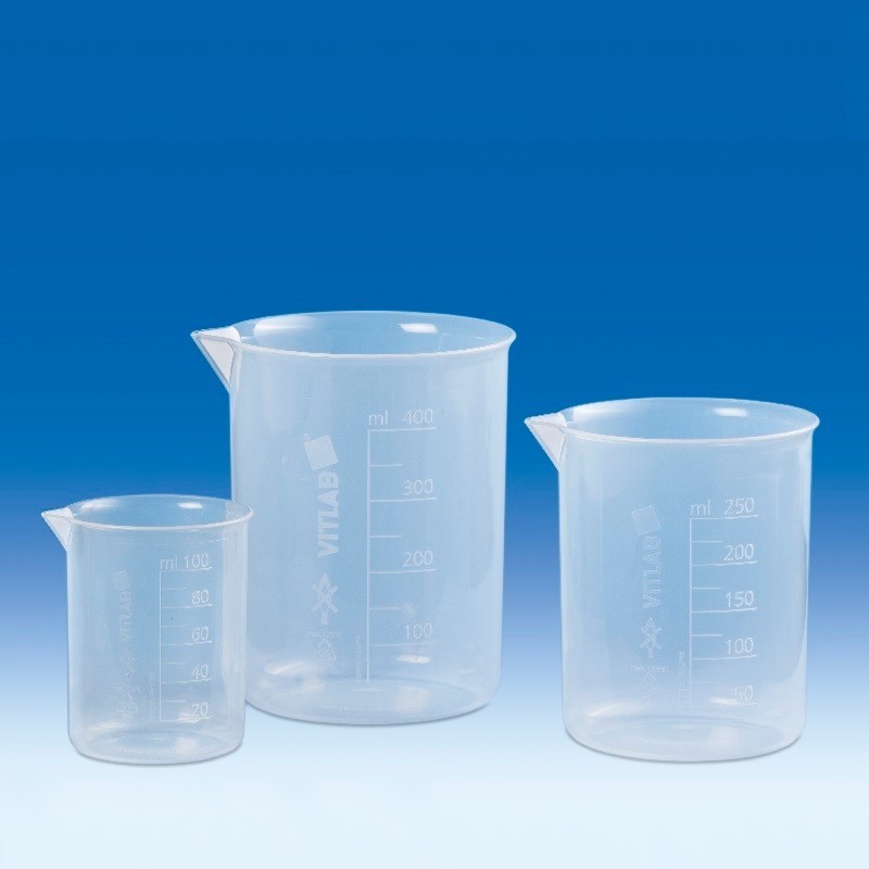 Bécher de laboratoire | Bécher de Griffin PP gradué en relief de 25 à 5000 ml VITLAB Contact alimentaire | VIT-606941_1