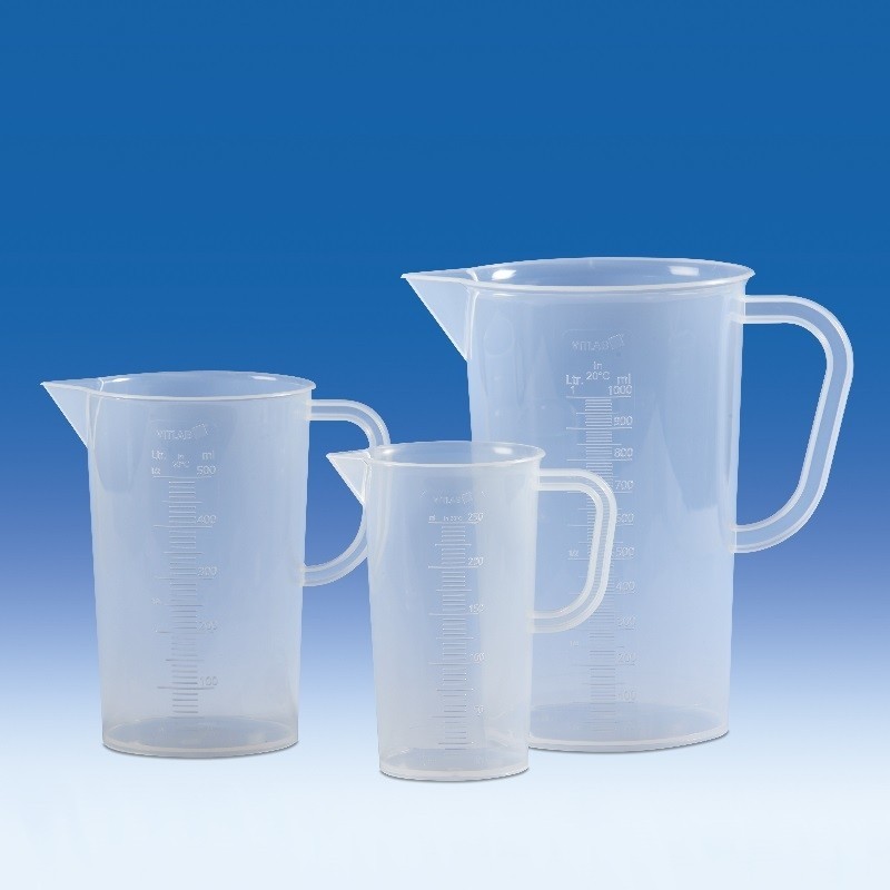 Bécher de laboratoire | Bécher polypropylène gradué en relief de 50 à 5000 ml VITLAB contact alimentaire | VIT-446941_1