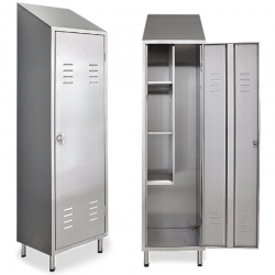 Armoire inox range-balais et raclettes 1 porte