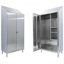 Armoire inox | Armoire inox range-balais et raclettes 2 portes 950 mm | C-2012E 441