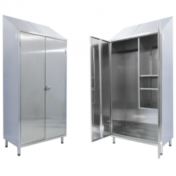 Armoire inox range-balais et raclettes 2 portes ECO