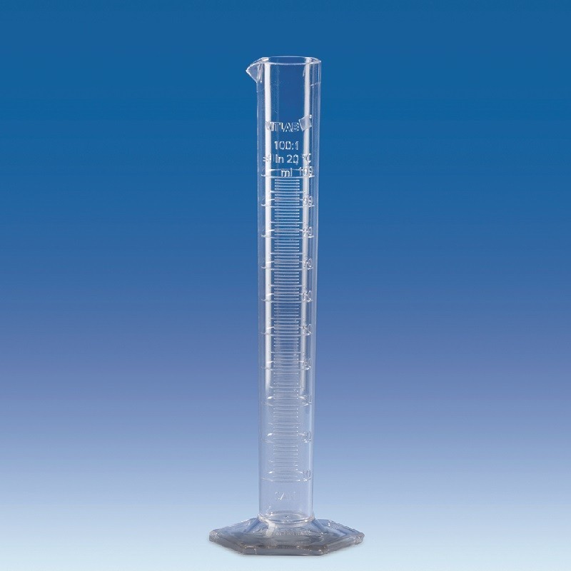 Éprouvette de Laboratoire | Éprouvette graduation en relief SAN classe B forme haute VITLAB | VIT-64891_1