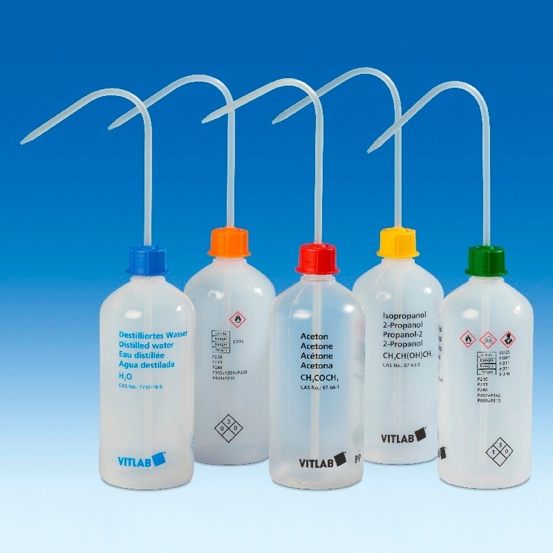 Pissette | Pissette de sécurité PELD pour Diméthylformamide col étroit VITLAB 1332889 | VIT-1332889