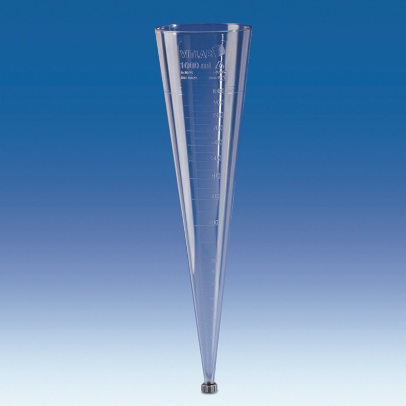 Entonnoir de laboratoire | Entonnoir à sédimentation Imhoff VITLAB 75991- 1000 ml | VIT-75991