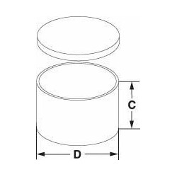 Boîte de pétri aluminium avec couvercle de 50 à 80 mm