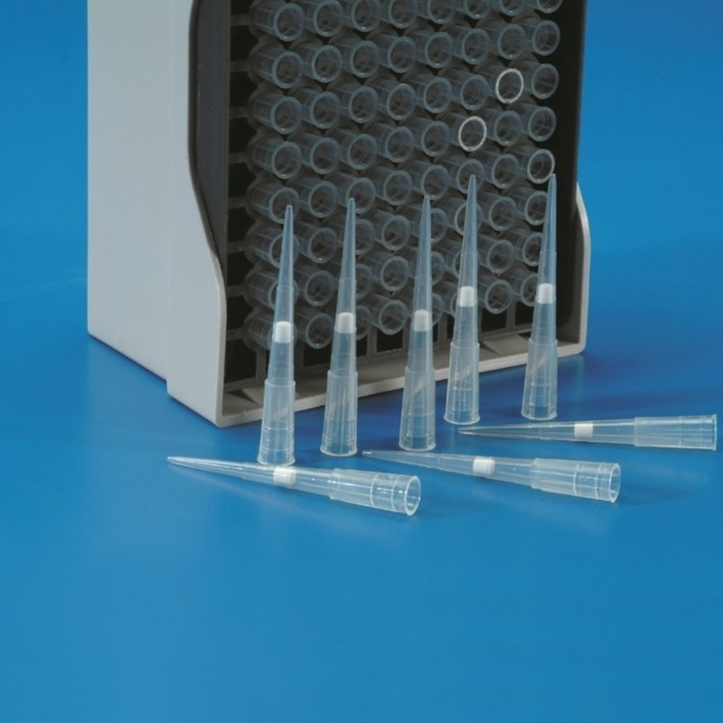 Pointe cône pipette  | Pointe de pipette cône stérile graduée avec filtre capacité 2-30 μl Gilson® Kartell | KAR-9634