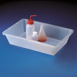 Plateau de laboratoire en inox | Plateau de laboratoire rectangulaire 12 litres et compartiments Kartell | KAR-548_1