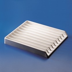 Plateau de laboratoire en inox | Plateau de laboratoire rectangulaire 12 litres et compartiments Kartell | KAR-548_1