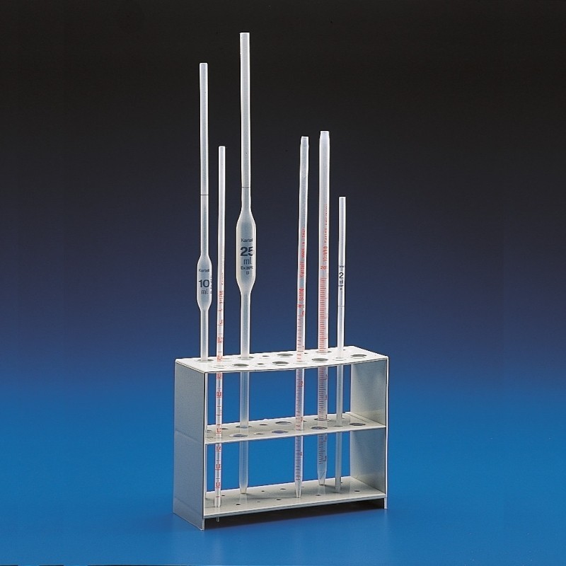 Support tubes à essais et pipettes | Porte-pipettes vertical rectangulaire Kartell | KAR-255