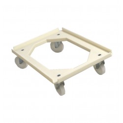 Chariot roule bac | Chariot roule bac agroalimentaire 250Kg 5 couleurs roues inox PA pivotantes | MM-20717