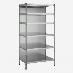 Rayonnage inox | Rayonnage en inox pour salle blanche étagères pleines | Line_Standard
