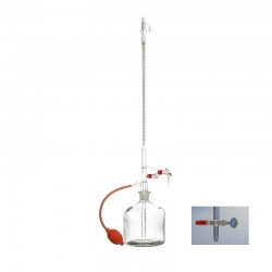 Burette de titration | Burette Classe A robinet en verre - 10 ml à 50 ml
