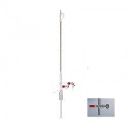 Burette de titration | Burette Classe A robinet en verre - 10 ml à 50 ml