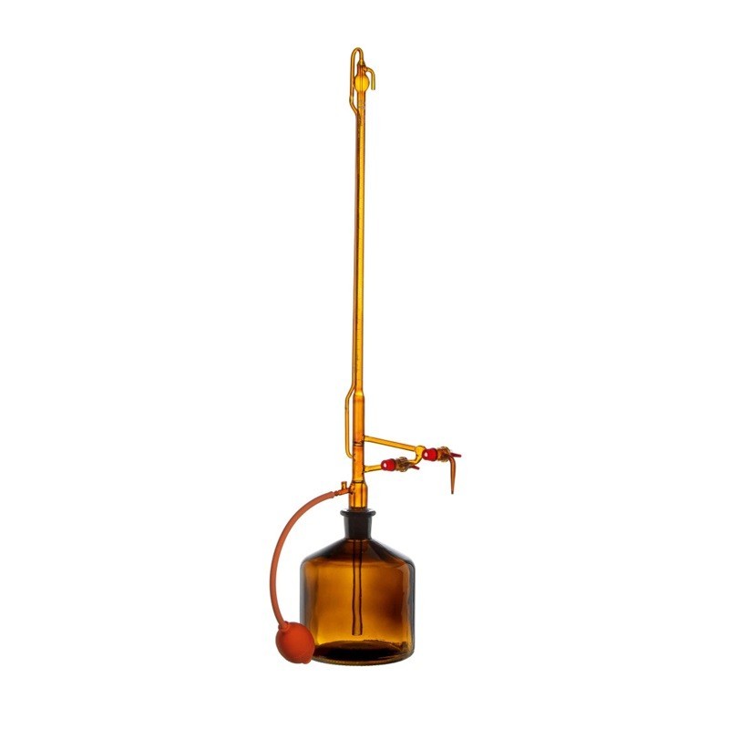 Burette de titration | Burette Classe A ambre robinet conique PTFE - 10 ml à 50 ml