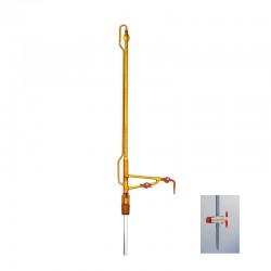 Burette de titration | Burette Classe A ambre robinet conique PTFE - 10 ml à 50 ml