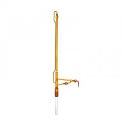 Burette de titration | Burette Classe A ambre robinet aiguille en PTFE - 10 ml à 50 ml