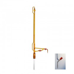 Burette de titration | Burette Classe A ambre robinet aiguille en PTFE - 10 ml à 50 ml