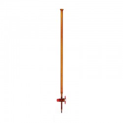 Burette de titration | Burette Classe A ambre robinet droit en verre - 10 ml à 100 ml