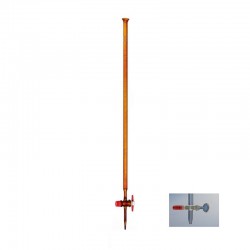Burette de titration | Burette Classe A ambre robinet droit en verre - 10 ml à 100 ml