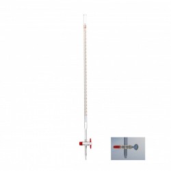 Burette de titration | Burette Classe A robinet droit en verre - 10 ml et 25 ml