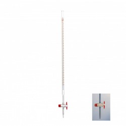 Burette de titration | Burette Classe A robinet droit conique en PTFE - 10 ml et 25 ml