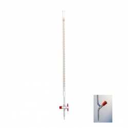 Burette de titration | Burette Classe A robinet droit aiguille PTFE - 10 ml et 25 ml