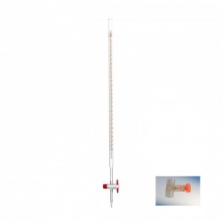 Burette de titration | Burette Classe A robinet droit en plastique - 10 ml et 25 ml