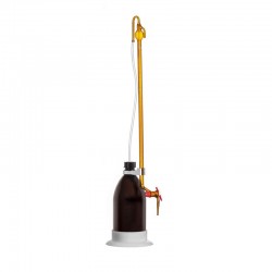 Burette de titration | Burette schilling ambre Classe A robinet plastique - 25 ml et 50 ml