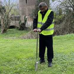 Prélèvement environnement | Canne de prélèvement de sol inox Tarière Edelman | 1621A-1000