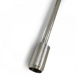 Prélèvement environnement | Canne de prélèvement de sol inox avec repose pieds Tarière Edelman | 1622A-1000