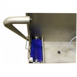 Lave tablier | Lave tablier et bottes en inox avec brosse rotative et 2 brosses manuelles | BRO-6871600