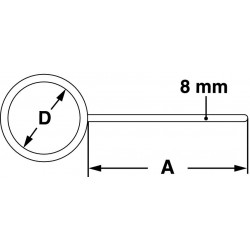 Socle statif et Tige | Anneau fermé Acier galvanisé Bochem | BOC-5580_1
