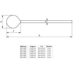 Matériel et consommable | Cuillère de laboratoire inox 6 modèles Bochem | BOC-3450_1