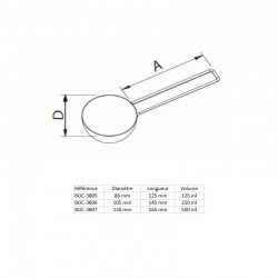 Cuillère de laboratoire | Cuillère doseuse inox de 125 à 500 ml Bochem | BOC-3805_1